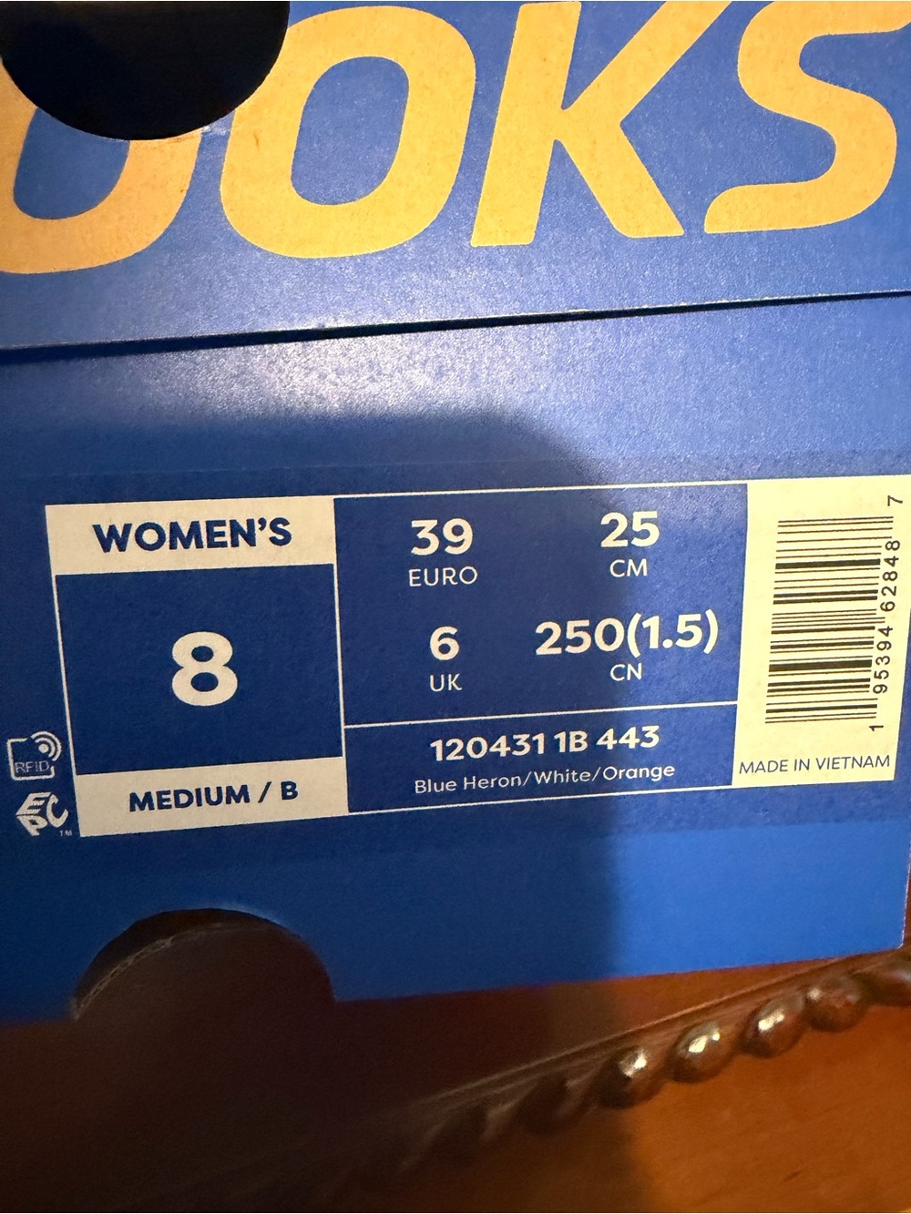 Brooks Women's Ghost 17 Periwinkle and Orange Running Shoes - Picture 4 of 4